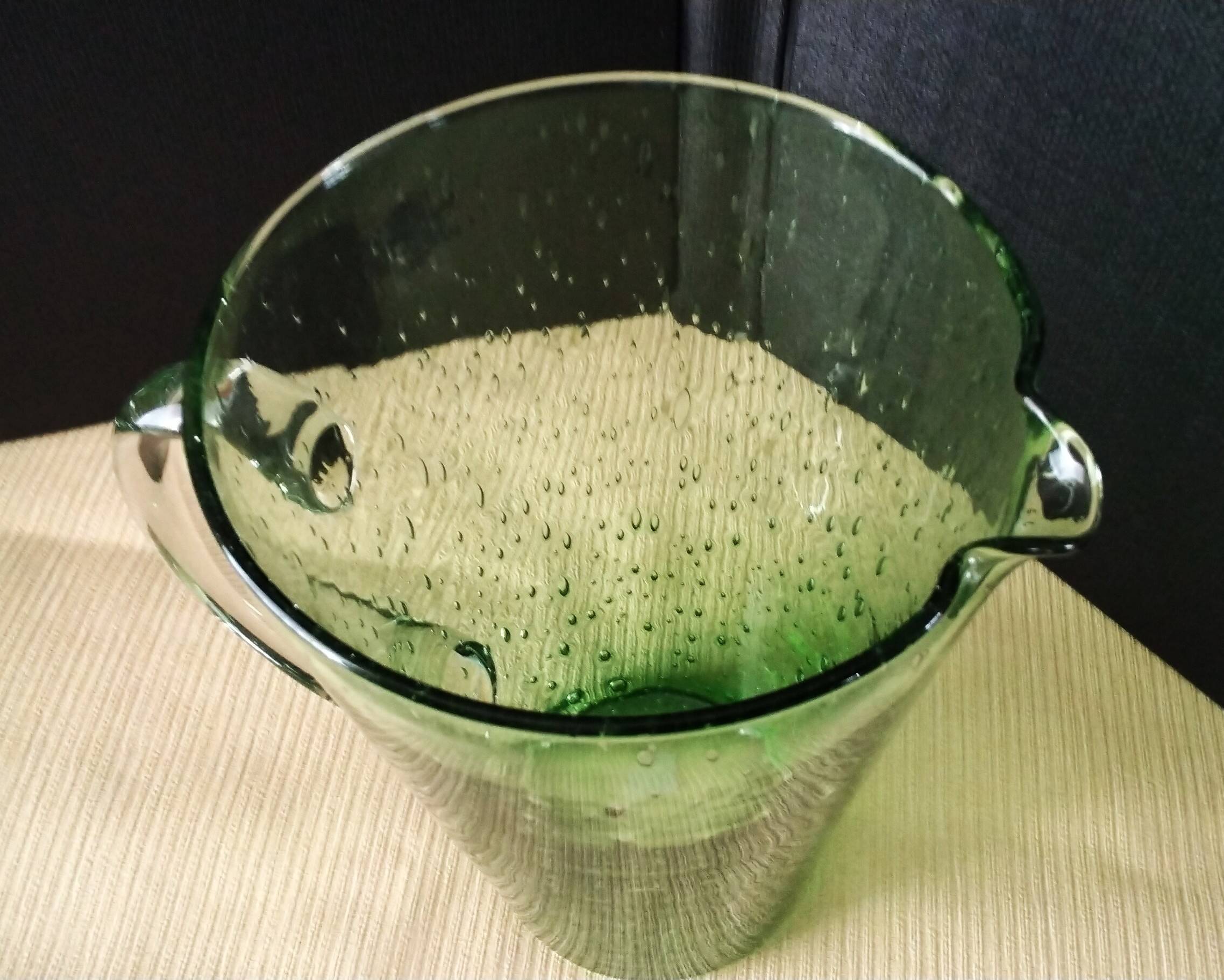 Water carafe, bubbled glass jug
