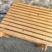 Table basse style scandinave Pin vintage 1970 déco bohème