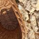 Handmade wicker laundry basket