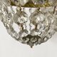 Basket ceiling light with tassels and brass