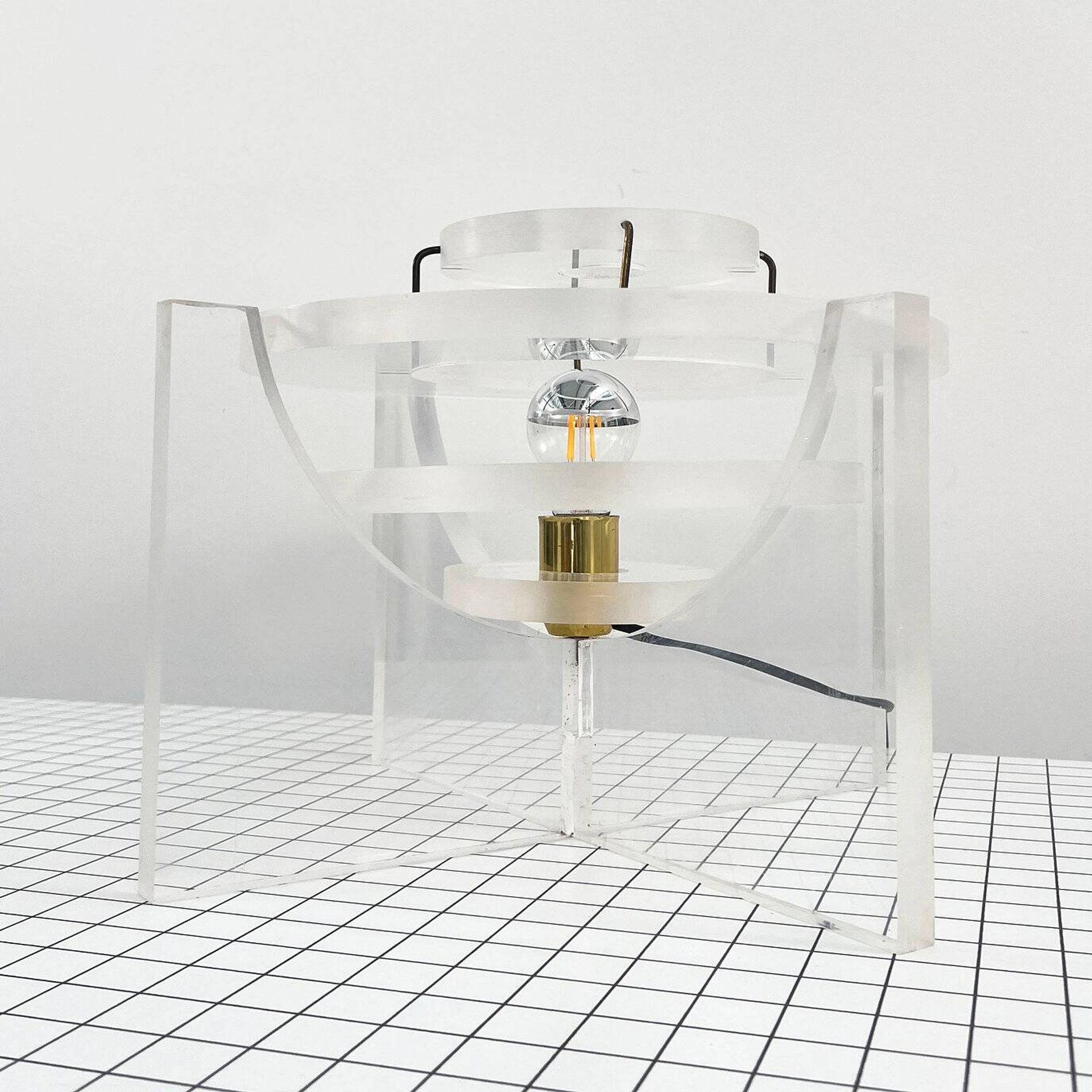 Lampe / Sculpture Italienne en Plexiglas, 1980