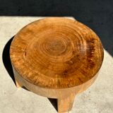 Quadripod coffee table in solid wood monoxyl natural color (dark)