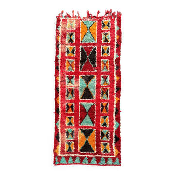 Colorful Boujad Moroccan rug - 216 x 95 cm