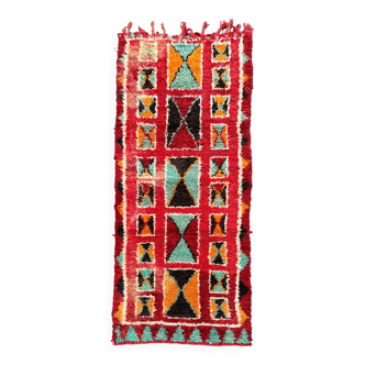 Colorful Boujad Moroccan rug - 216 x 95 cm
