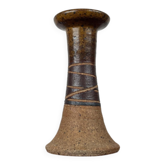 Danish studio pottery candlestick by Tue Poulsen for Tue Keramik, 1960s.