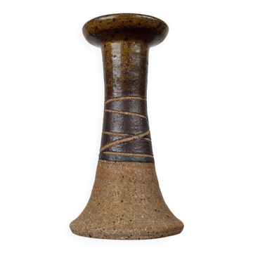 Danish studio pottery candlestick by Tue Poulsen for Tue Keramik, 1960s.
