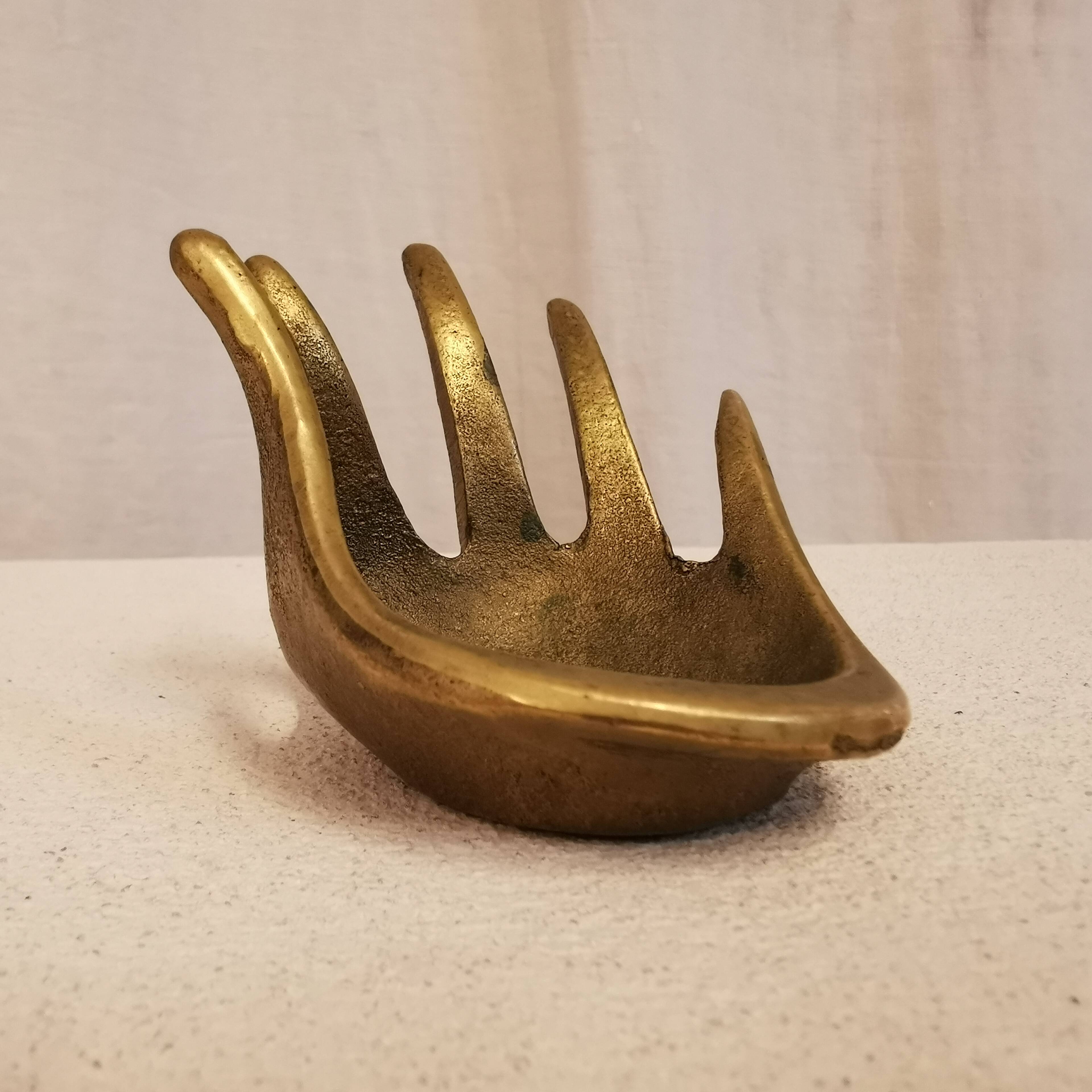 Handmade brass sculpture by Walter Bosse