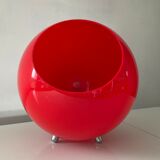 Red plexiglass lamp from the 80s