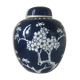 Vintage potiche in white and blue China porcelain