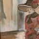 Large Framed Watercolor - An Elegant Woman - Signed 1900s