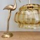 XXL vintage amber glass globe pendant light