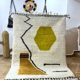 Berber Beni Ouarain rug from Morocco - Handmade wool, 155×110 cm