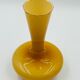 Vintage ochre opaline vase with a fluted neck