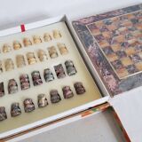 Chess game with vintage onyx board