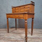 Antique Louis Philippe style desk with a tiered design - walnut - 19th century