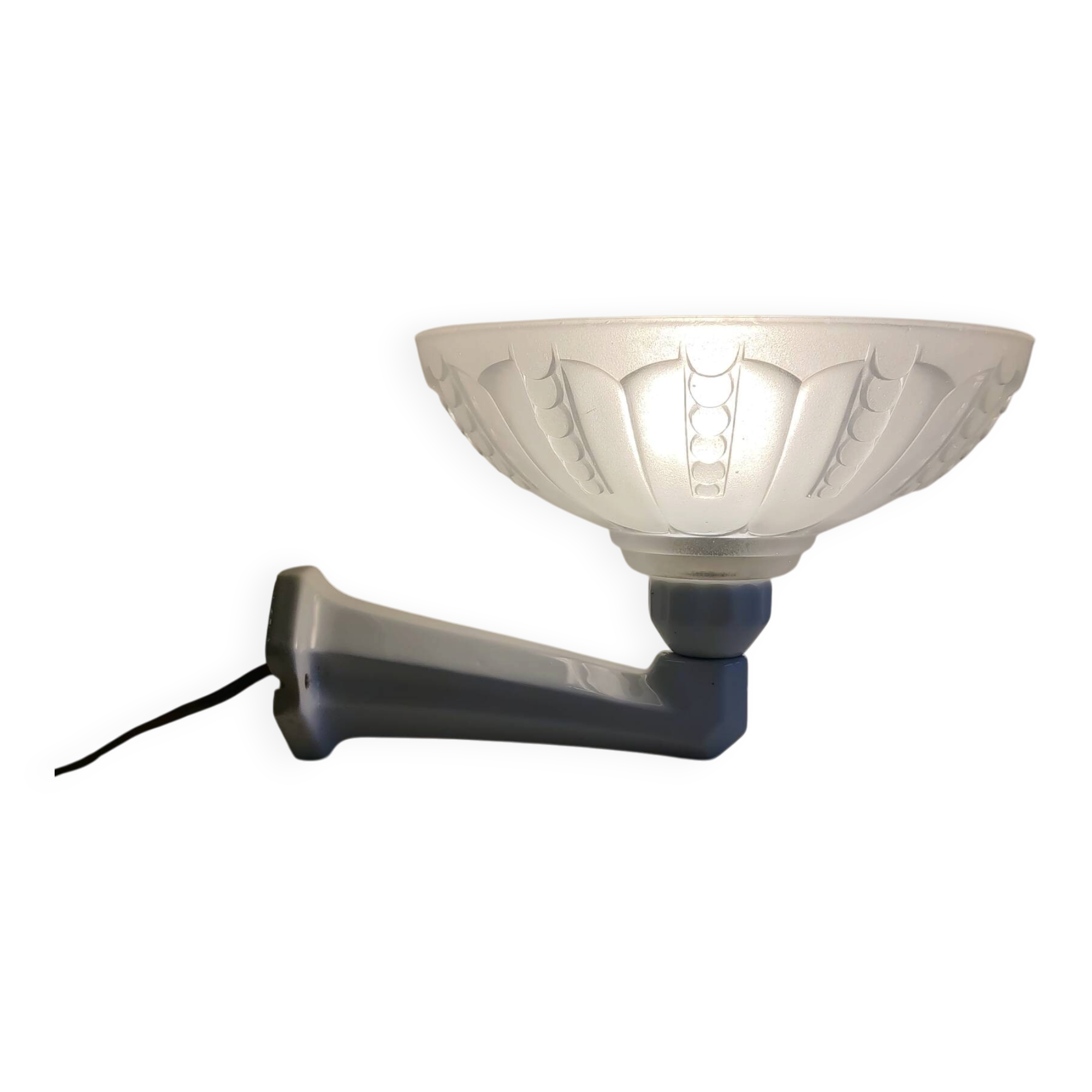 Art Deco wall light in porcelain and glass paste - 1930s/40s