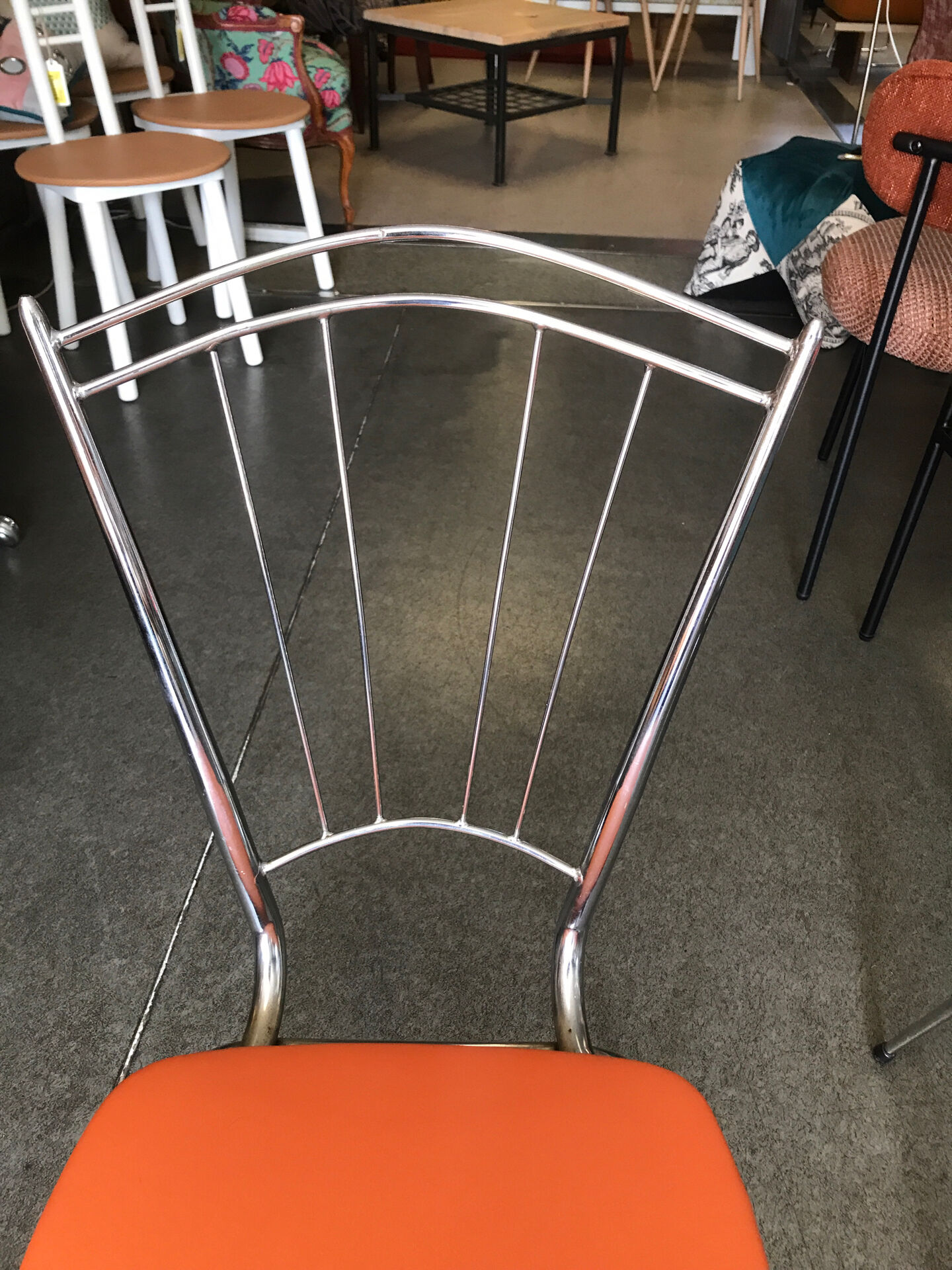 Vintage metal chair from the 80s