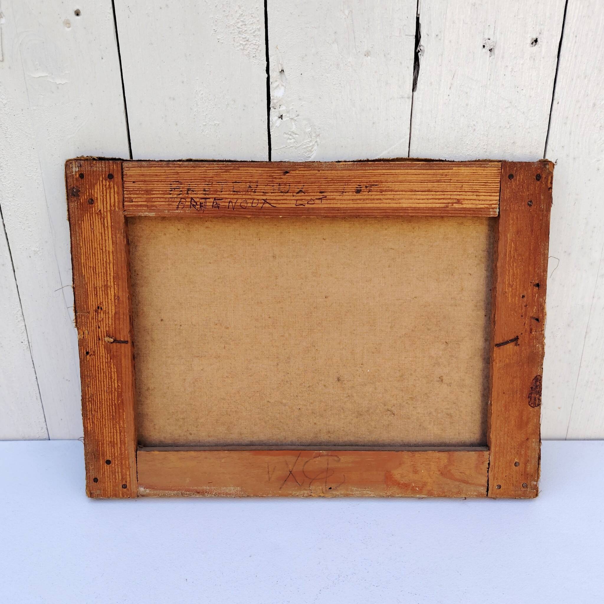 Oil on canvas, rue de Bretenoux, Lot. Vintage