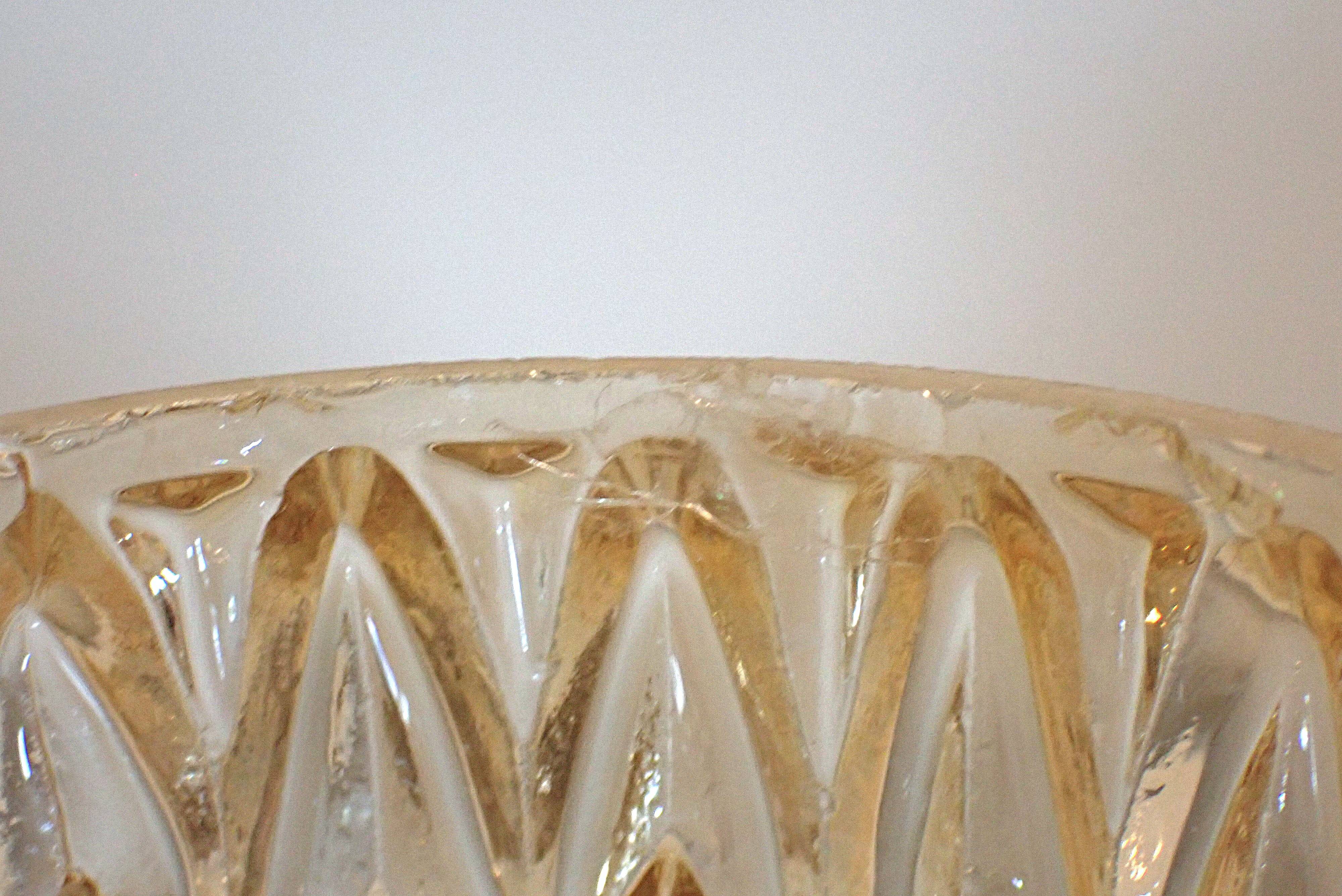 Pair of vintage globes for lighting - amber glass