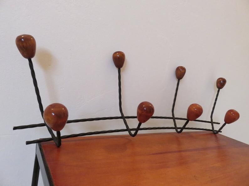 60s metal and wood mantle door