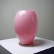 Small twisted pink opaline glass vase, Venetian Murano/Empoli vintage.