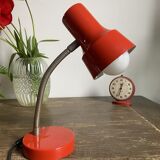 Articulated desk lamp in red metal 80's