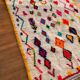Moroccan Berber carpet Azilal multicolored and fluorescent