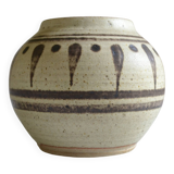 Vase en grès signé céramiste à identifier