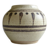 Stoneware vase signed by a ceramist to be identified