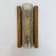 Mid-century Fisher Leuchten glass wall lamp with solid wooden detail, 1970s