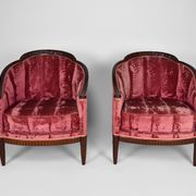 Art Deco Salon by Paul Follot in pink velvet, circa 1920