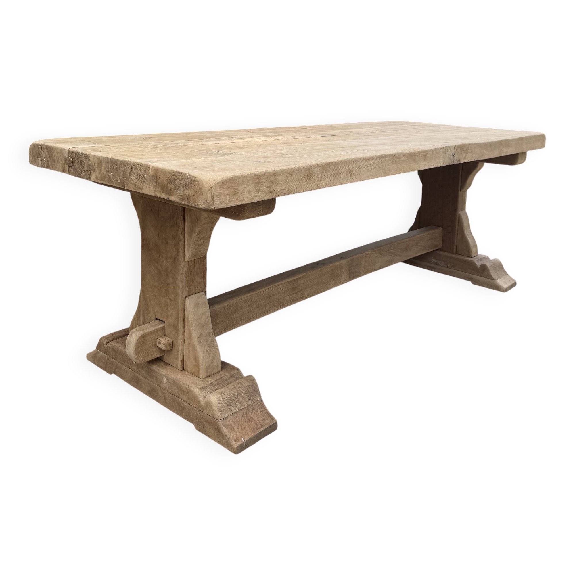 Monastery table, solid oak, 220cm.