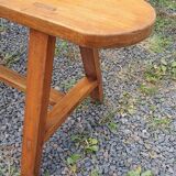 Vintage solid oak bench, 1950s