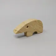 Rare set of 4 mid-century travertine anteater sculptures by Enzo Mari for F.lli Mannelli, 1970s