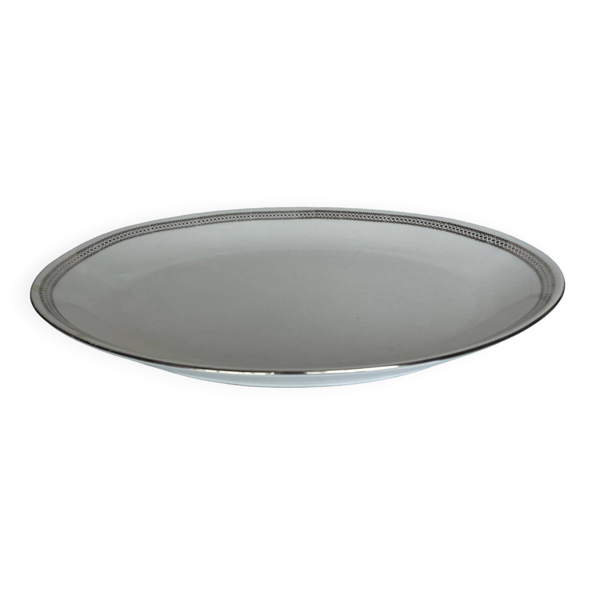 Oval white porcelain dish