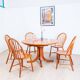1970s solid teak dining table with Scandinavian design.