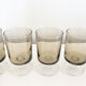 Lot of 11 Luminarc 1970 black smoked glass wine glasses