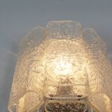 Pair of 'ice glass' wall lamps by Doria Leuchten