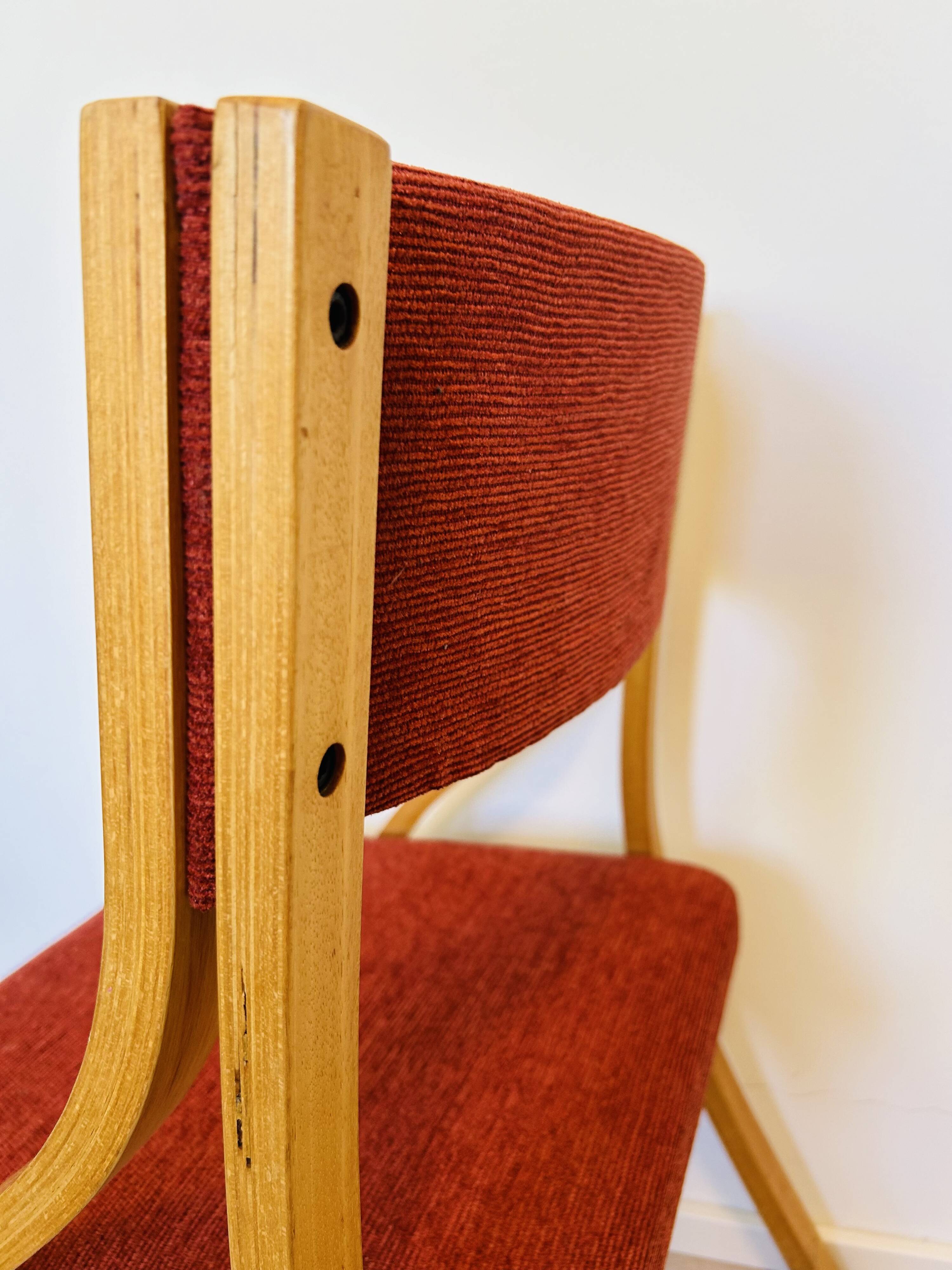 Vintage Dining Chairs by Ludvík Volák for Dřevopodnik Holešov, 1960’s, Set of 2