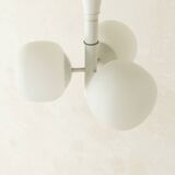 Ceiling lamp from the 1960s with three milk glass shades
