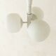 Ceiling lamp from the 1960s with three milk glass shades