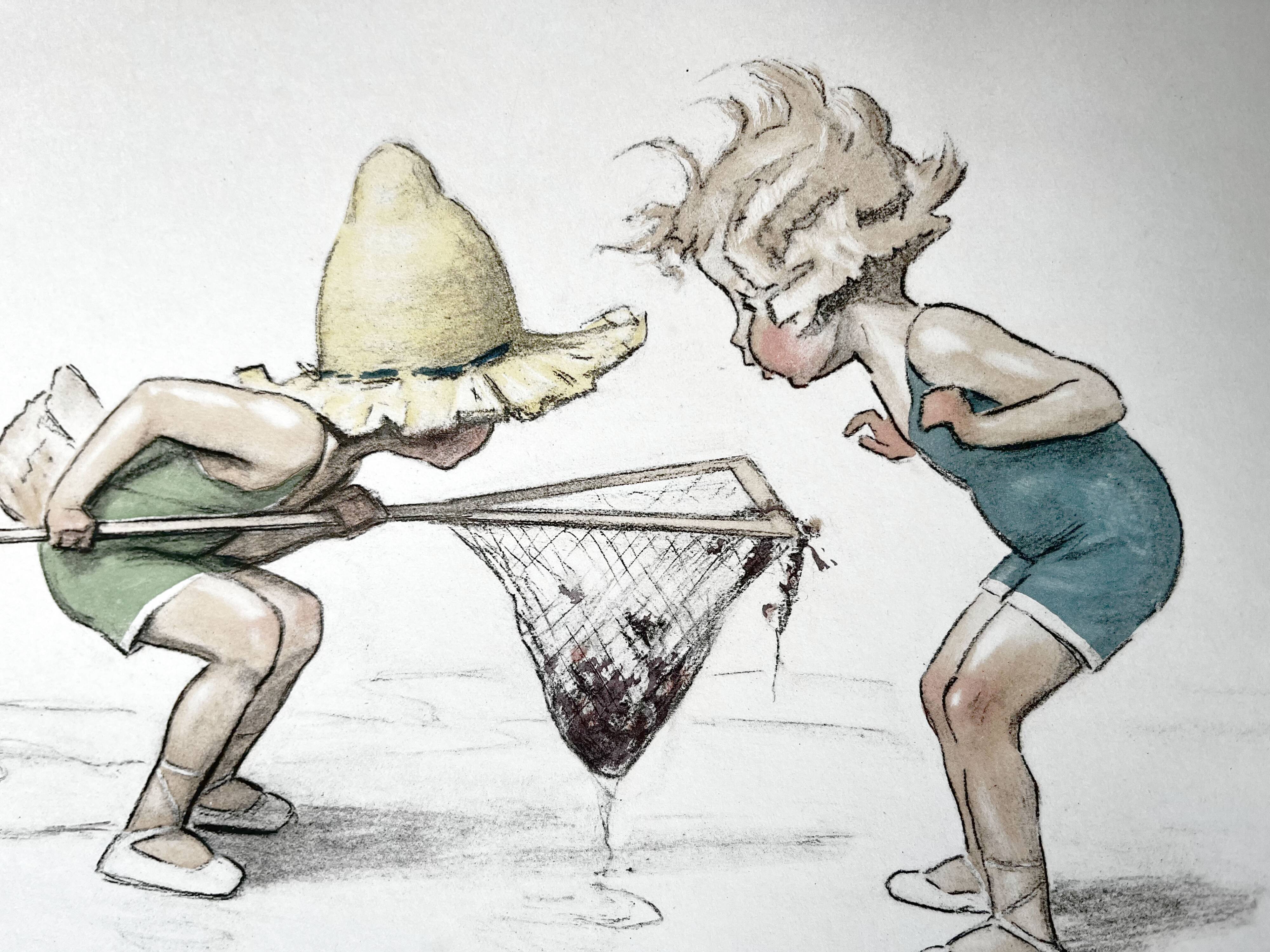 Lithograph “The secrets of the sea” by Georges Redon, 1926