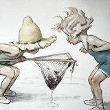 Lithograph “The secrets of the sea” by Georges Redon, 1926