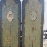 Two painted canvases