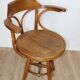Gemla wooden swivel chair 1950 sweden