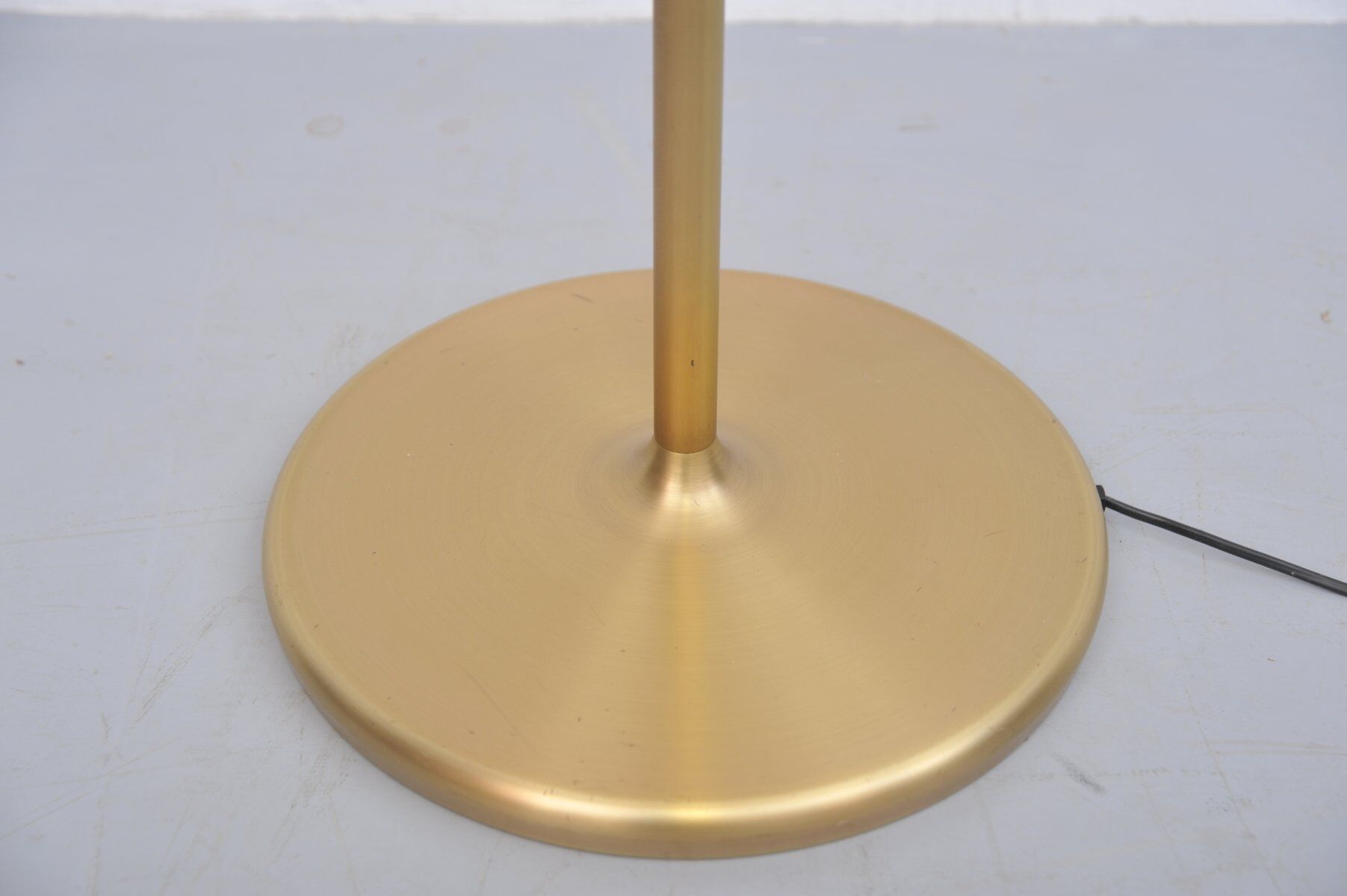 Vintage brass floor lamp with swivel arm, 1970s