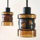 Set of 2 pendant lamps by Victor Bernt for Flygsfors, Sweden, 1960
