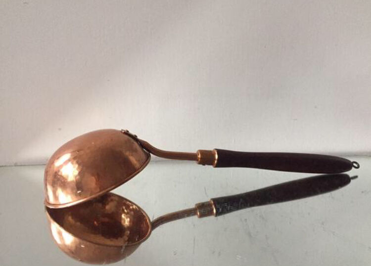 Copper ladle with rosewood handle mid century denmark