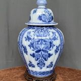 Victorian vase with hand-painted cobalt.