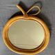 Miroir pomme en rotin & bambou 33x34cm